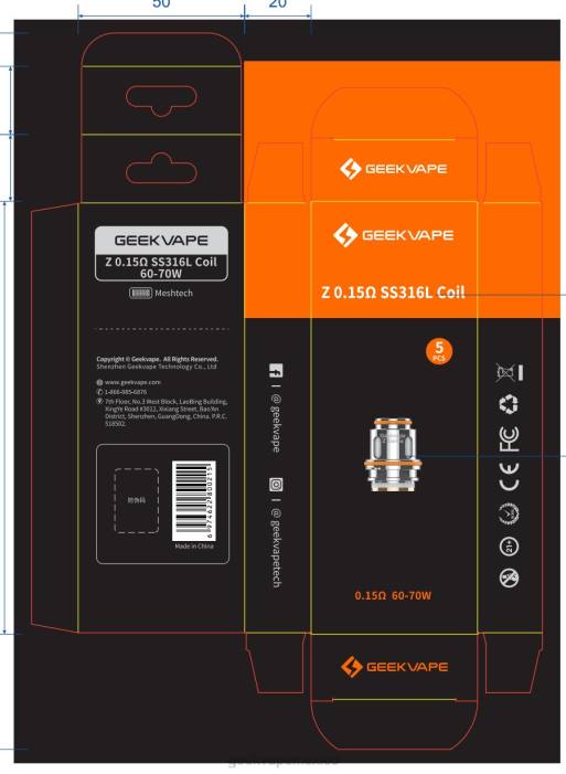 GeekVape 5 unids/pack bobina serie z z0.15 ohmios ss316l RLVN7 Geek Vape Shop